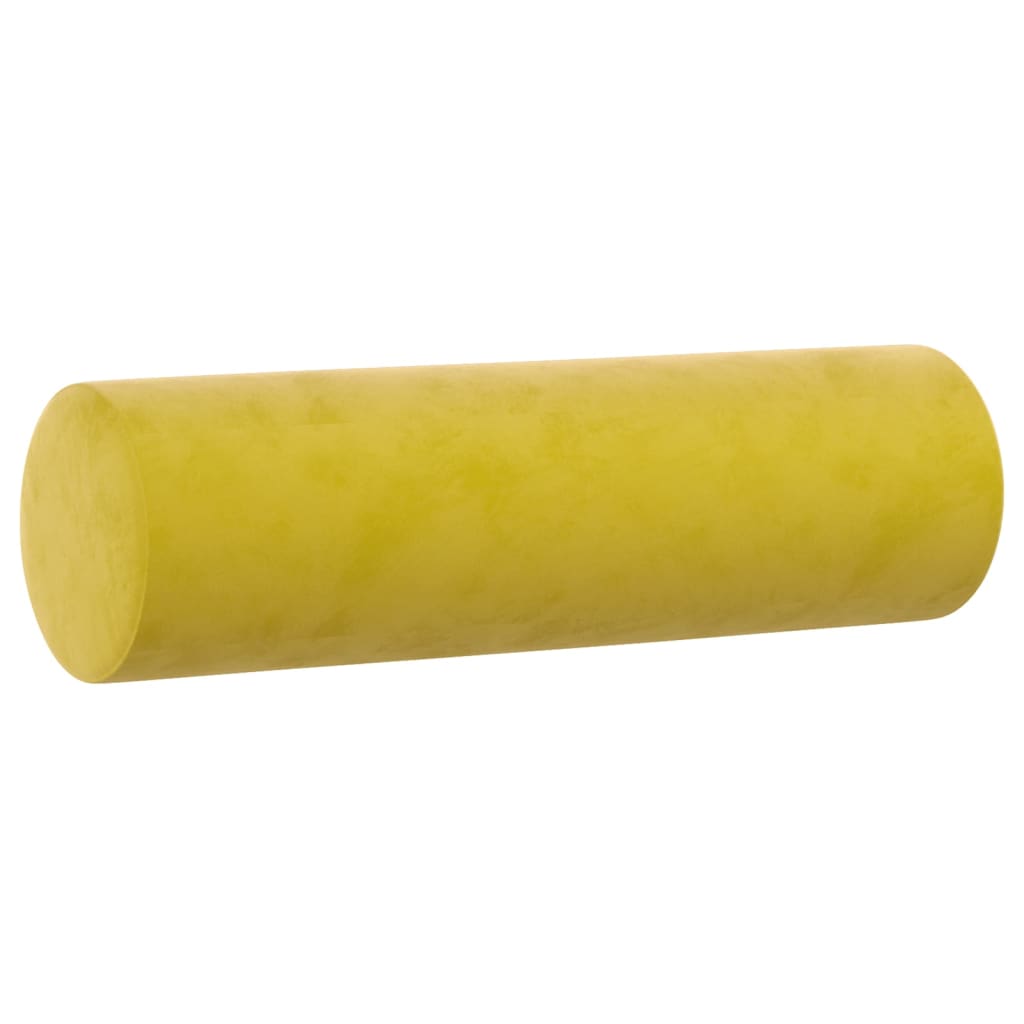 vidaXL Perne decorative, 2 buc., galben, Ø15x50 cm, catifea vidaXL Perne decorative, 2 buc., galben, Ø15x50 cm, catifea