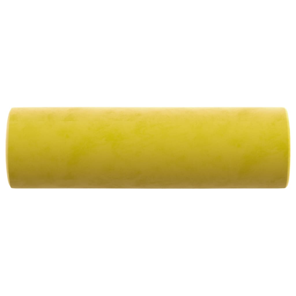 vidaXL Perne decorative, 2 buc., galben, Ø15x50 cm, catifea vidaXL Perne decorative, 2 buc., galben, Ø15x50 cm, catifea