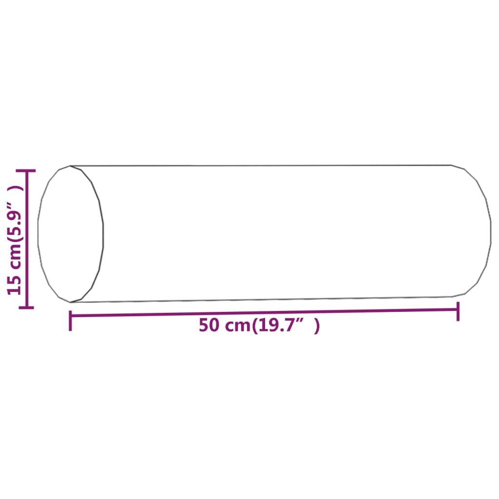 vidaXL Perne decorative, 2 buc., galben, Ø15x50 cm, catifea vidaXL Perne decorative, 2 buc., galben, Ø15x50 cm, catifea
