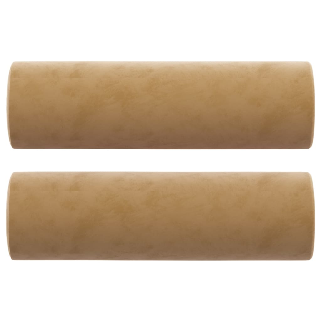 vidaXL Perne decorative, 2 buc., maro, Ø15x50 cm, catifea vidaXL Perne decorative, 2 buc., maro, Ø15x50 cm, catifea