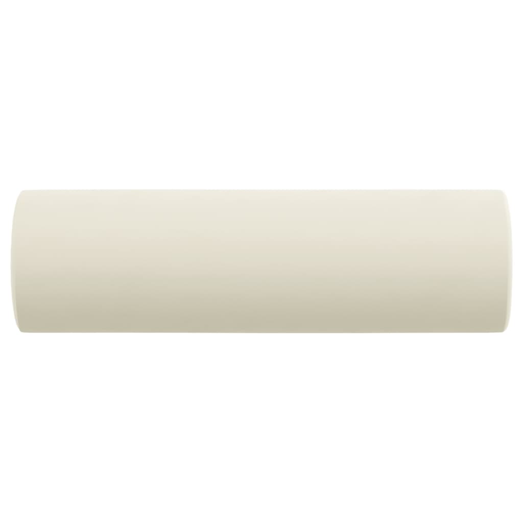 vidaXL Perne decorative, 2 buc., crem, Ø15x50 cm, catifea vidaXL Perne decorative, 2 buc., crem, Ø15x50 cm, catifea