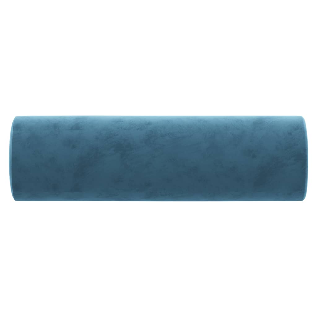 vidaXL Perne decorative, 2 buc., albastru, Ø15x50 cm, catifea vidaXL Perne decorative, 2 buc., albastru, Ø15x50 cm, catifea