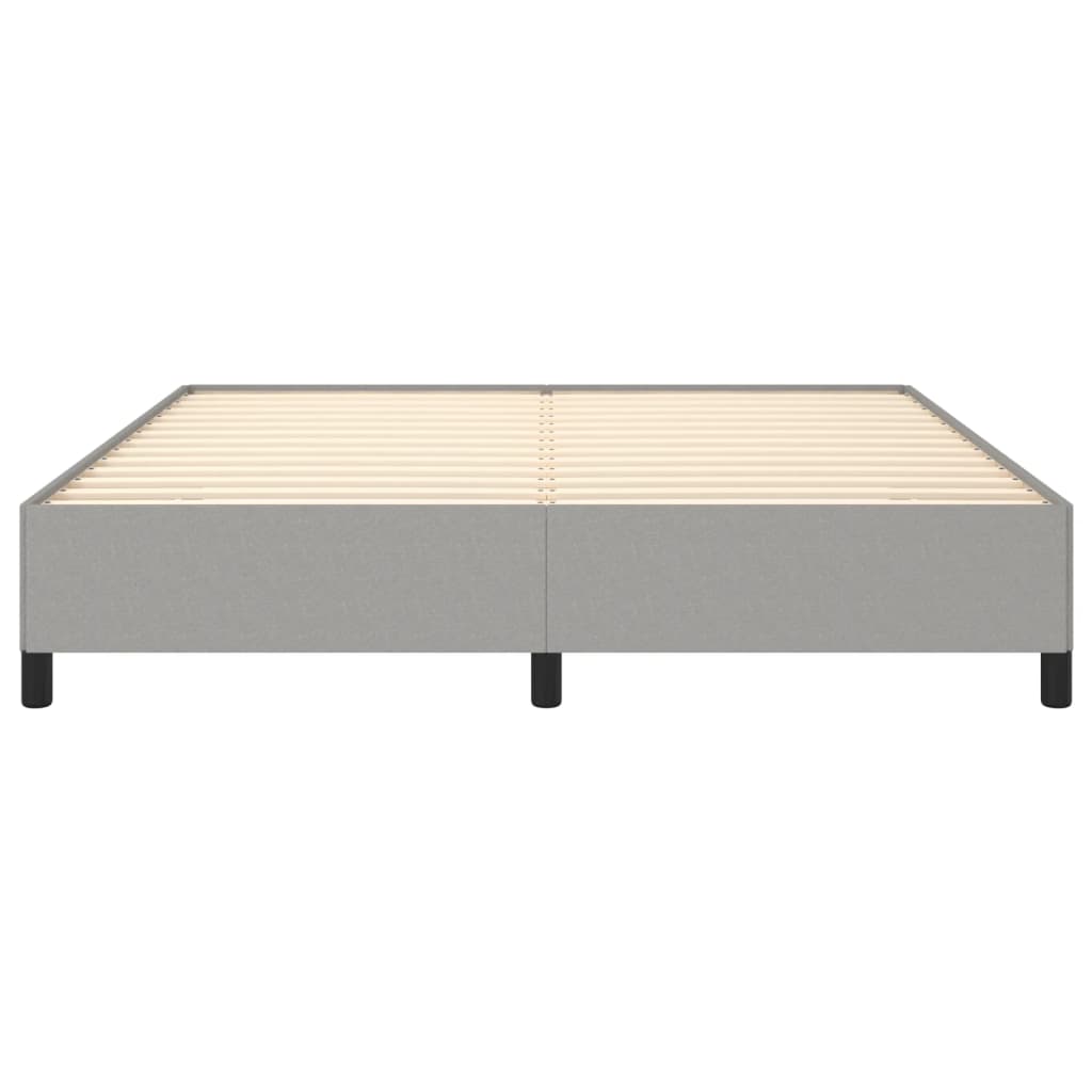 vidaXL Cadru de pat fără saltea, gri deschis, super king textil