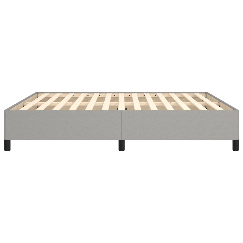 vidaXL Cadru de pat fără saltea, gri deschis, super king textil