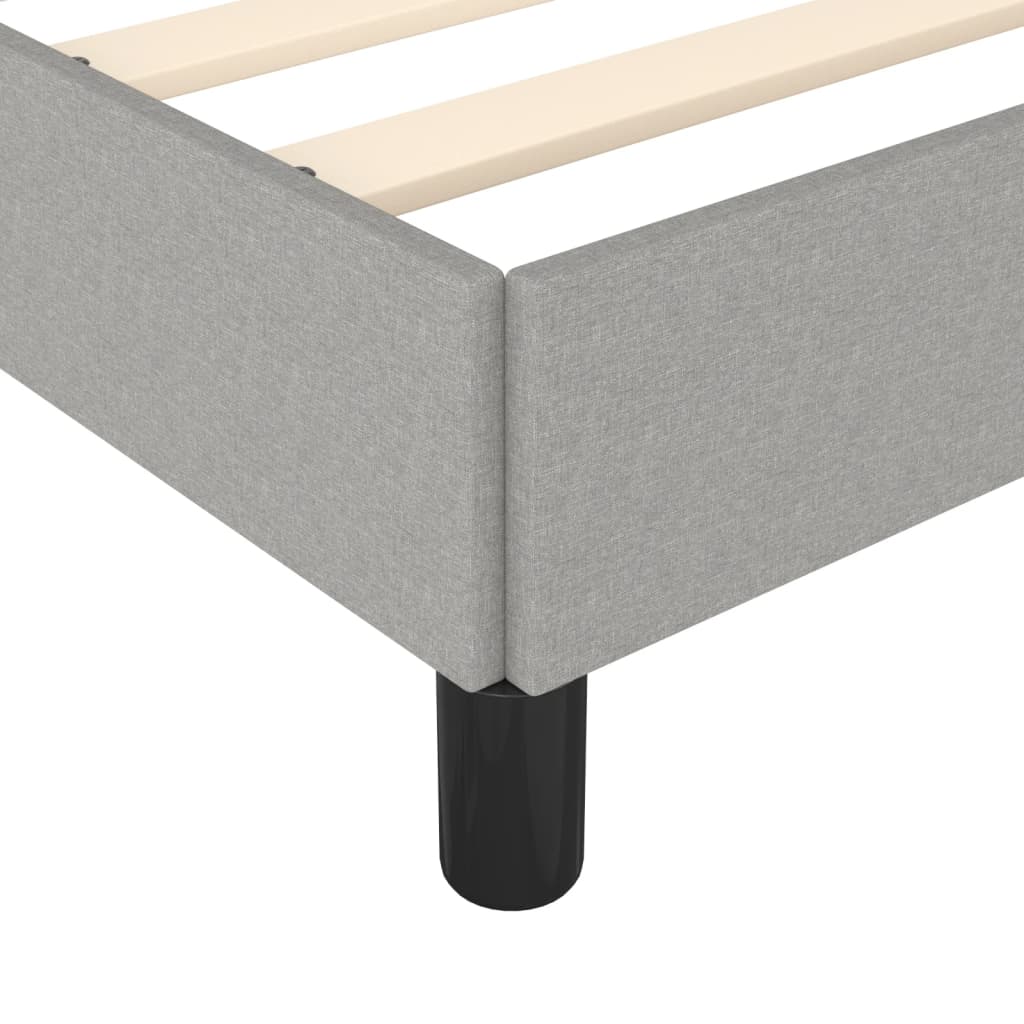 vidaXL Cadru de pat fără saltea, gri deschis, super king textil
