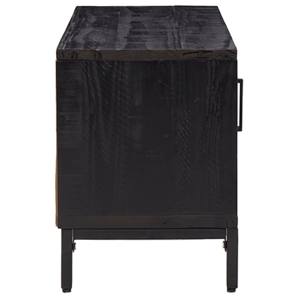 vidaXL Comodă TV, negru, 90x30x40 cm, lemn de pin masiv vidaXL Comodă TV, negru, 90x30x40 cm, lemn de pin masiv