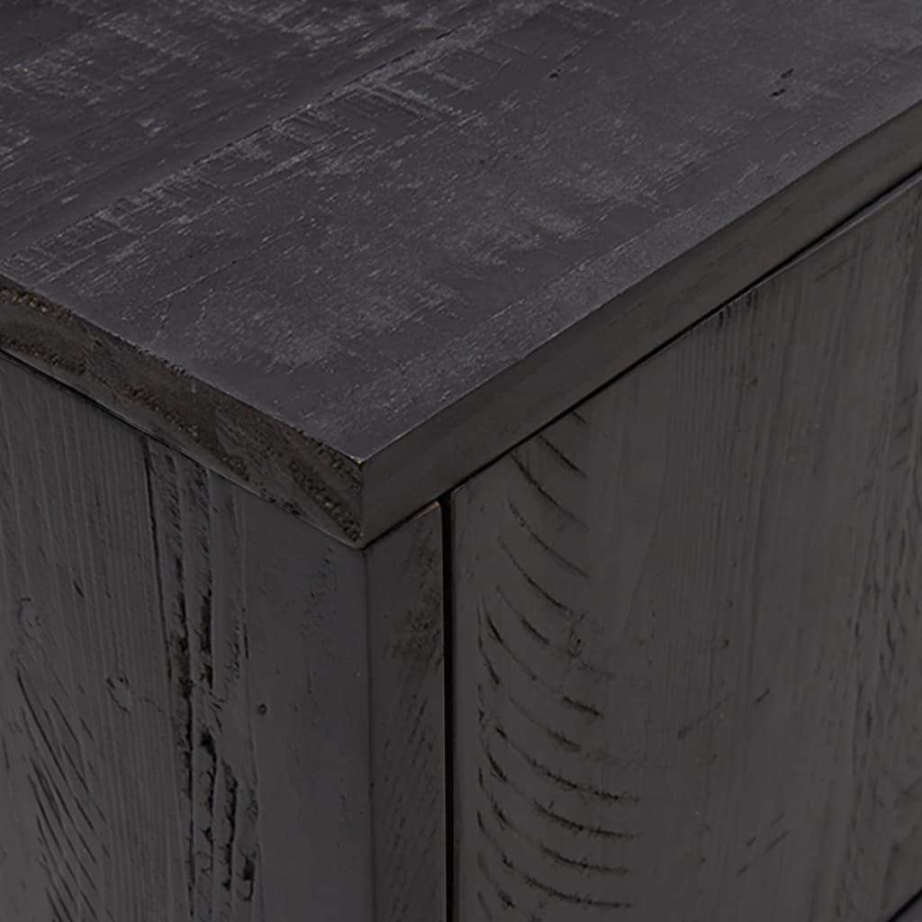 vidaXL Comodă TV, negru, 90x30x40 cm, lemn de pin masiv vidaXL Comodă TV, negru, 90x30x40 cm, lemn de pin masiv