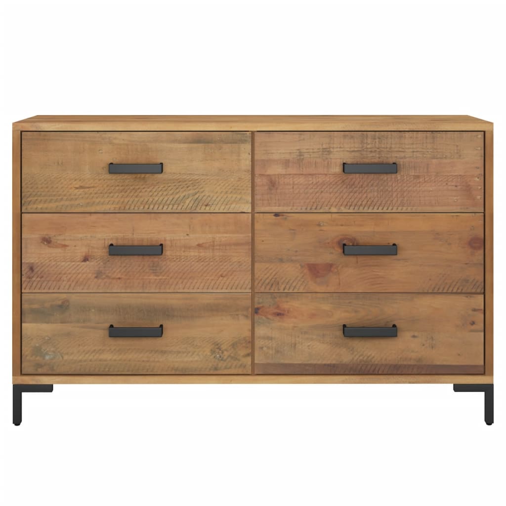 vidaXL Servantă, maro, 110x35x70 cm, lemn masiv de pin reciclat