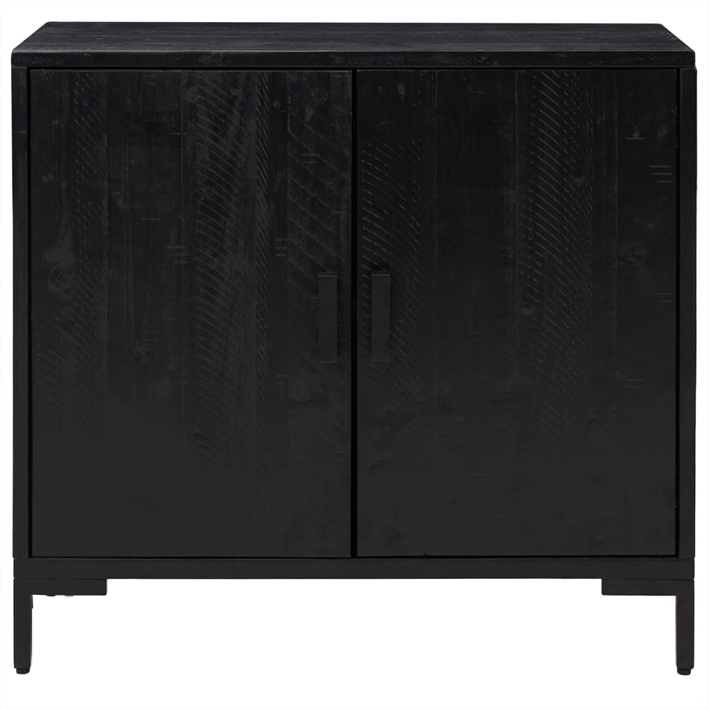 vidaXL Servantă, negru, 75x35x70 cm, lemn masiv de pin reciclat vidaXL Servantă, negru, 75x35x70 cm, lemn masiv de pin reciclat