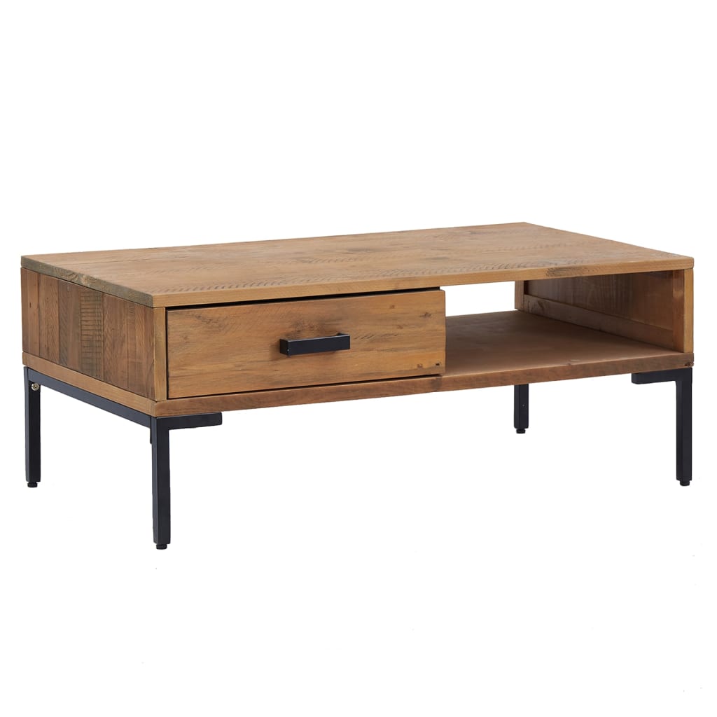 vidaXL Măsuță de cafea, 90x50x35 cm, lemn masiv de pin reciclat vidaXL Măsuță de cafea, 90x50x35 cm, lemn masiv de pin reciclat