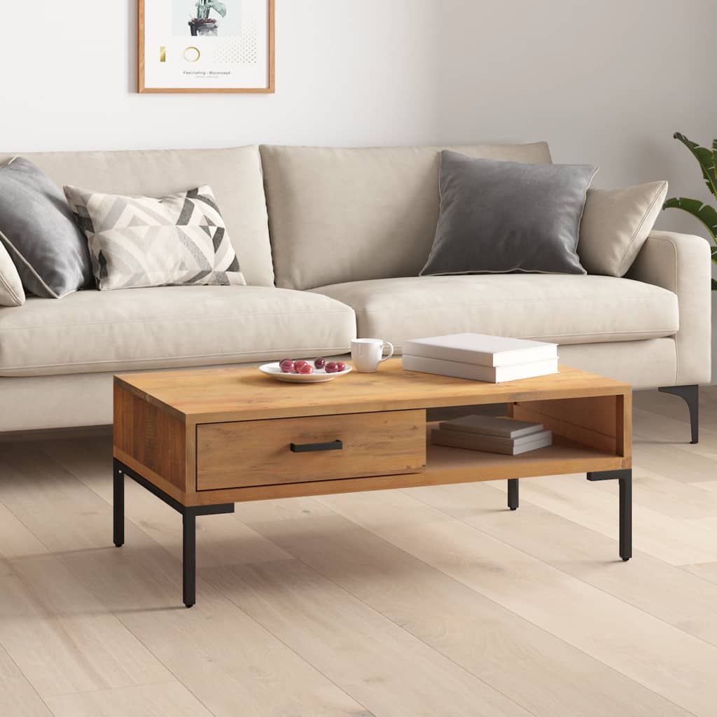 vidaXL Măsuță de cafea, 90x50x35 cm, lemn masiv de pin reciclat vidaXL Măsuță de cafea, 90x50x35 cm, lemn masiv de pin reciclat