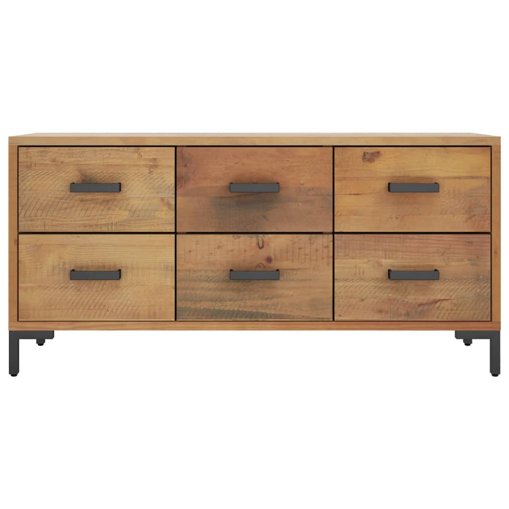 vidaXL Bancă de depozitare, maro, 110x30x45 cm, lemn masiv pin vidaXL Bancă de depozitare, maro, 110x30x45 cm, lemn masiv pin
