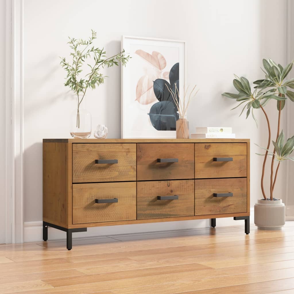vidaXL Bancă de depozitare, maro, 110x30x45 cm, lemn masiv pin vidaXL Bancă de depozitare, maro, 110x30x45 cm, lemn masiv pin