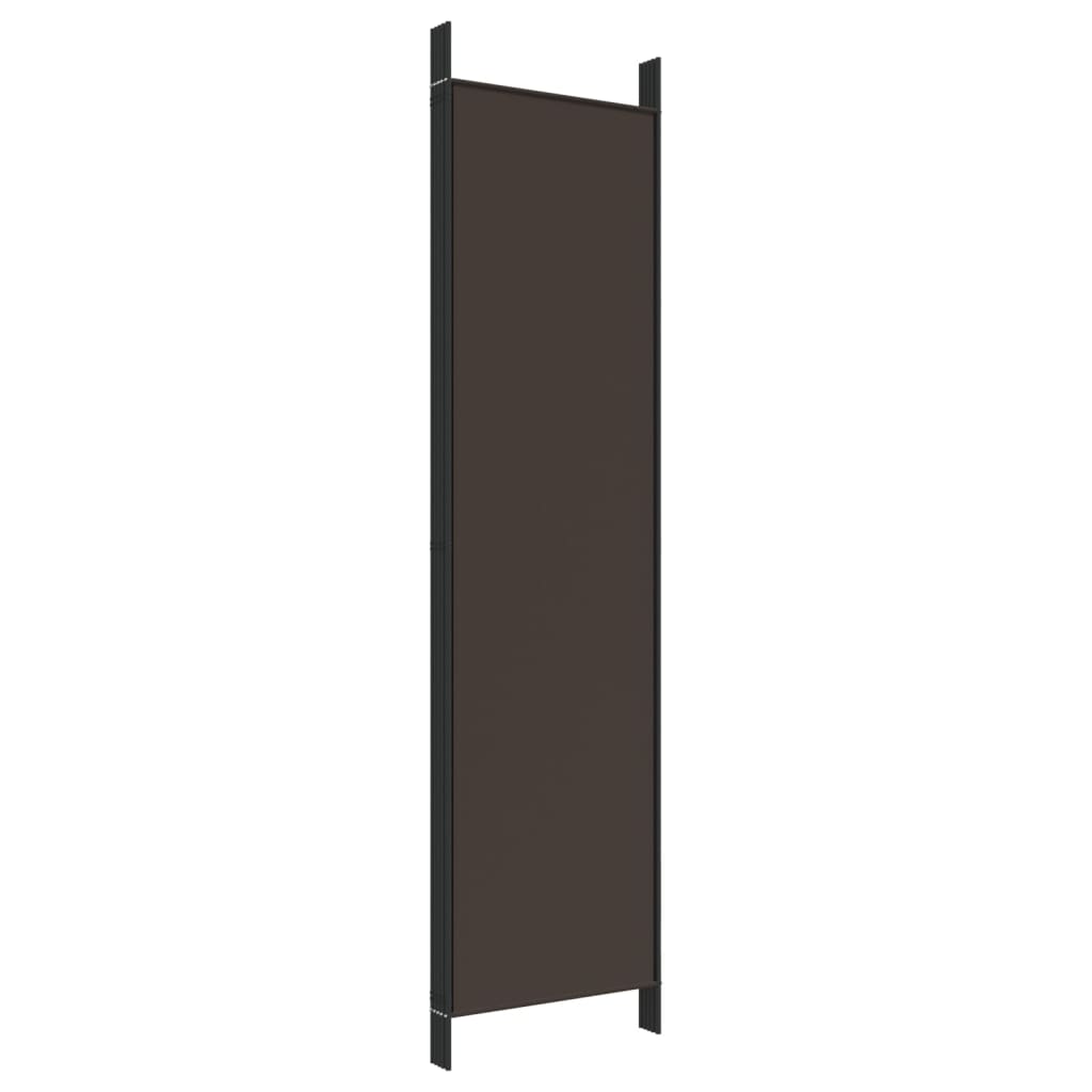 vidaXL Paravan de cameră cu 5 panouri maro 250x200 cm material textil