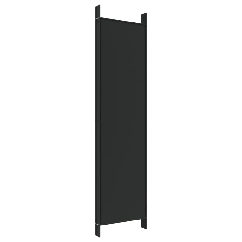 vidaXL Paravan de cameră cu 6 panouri, negru, 300x200 cm, textil vidaXL Paravan de cameră cu 6 panouri, negru, 300x200 cm, textil