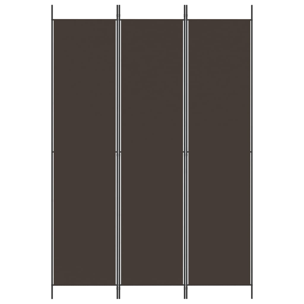 vidaXL Paravan de cameră cu 3 panouri, maro, 150x220 cm, textil vidaXL Paravan de cameră cu 3 panouri, maro, 150x220 cm, textil