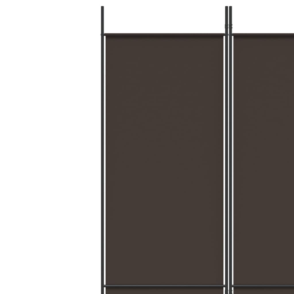 vidaXL Paravan de cameră cu 3 panouri, maro, 150x220 cm, textil vidaXL Paravan de cameră cu 3 panouri, maro, 150x220 cm, textil