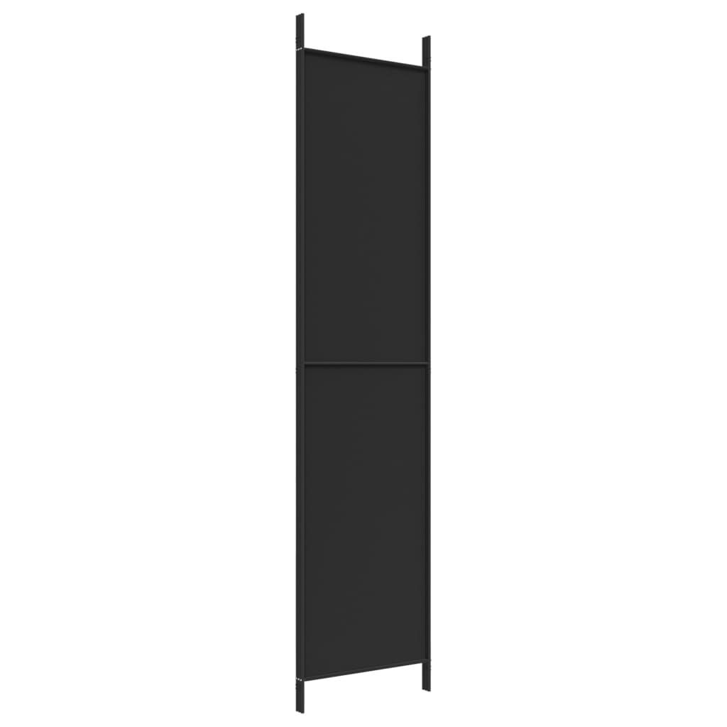 vidaXL Paravan de cameră cu 3 panouri, negru, 150x220 cm, textil vidaXL Paravan de cameră cu 3 panouri, negru, 150x220 cm, textil