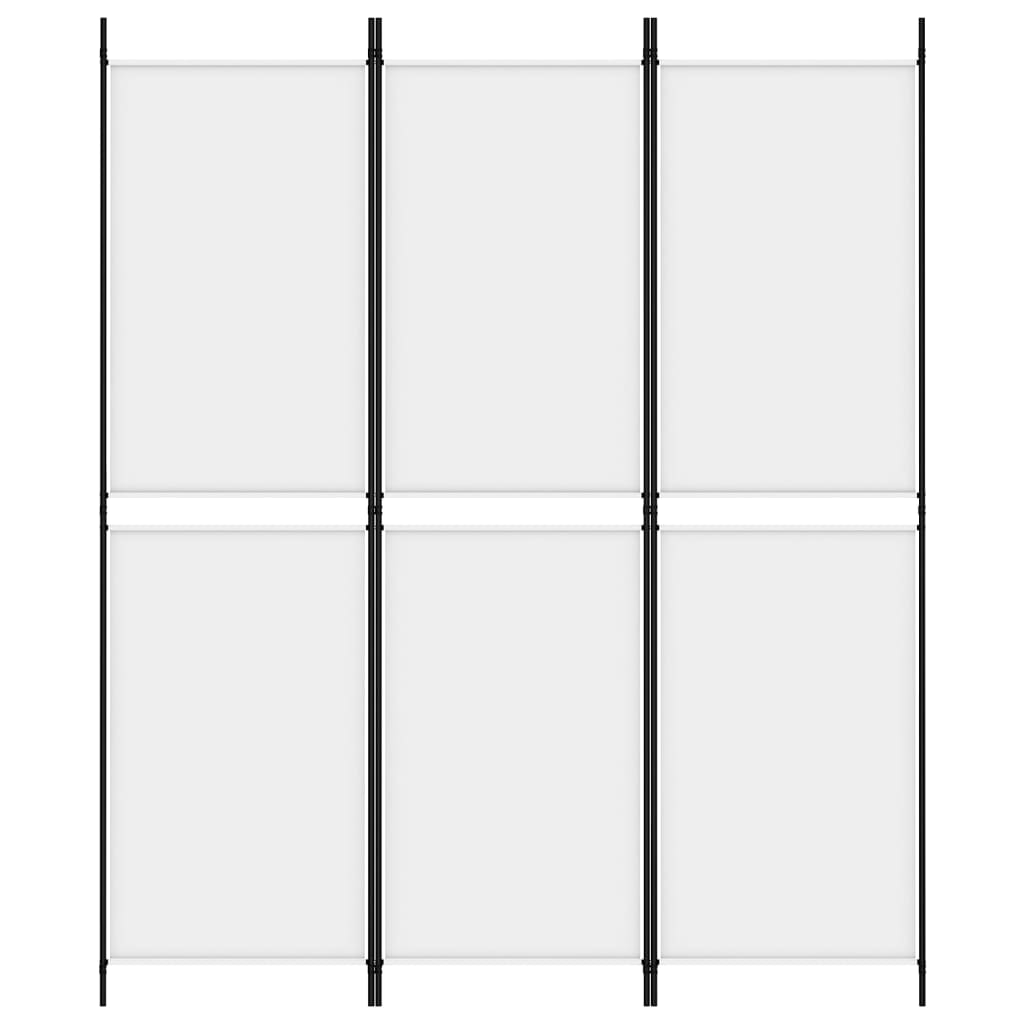 vidaXL Paravan de cameră cu 3 panouri, alb, 150x180 cm, textil vidaXL Paravan de cameră cu 3 panouri, alb, 150x180 cm, textil
