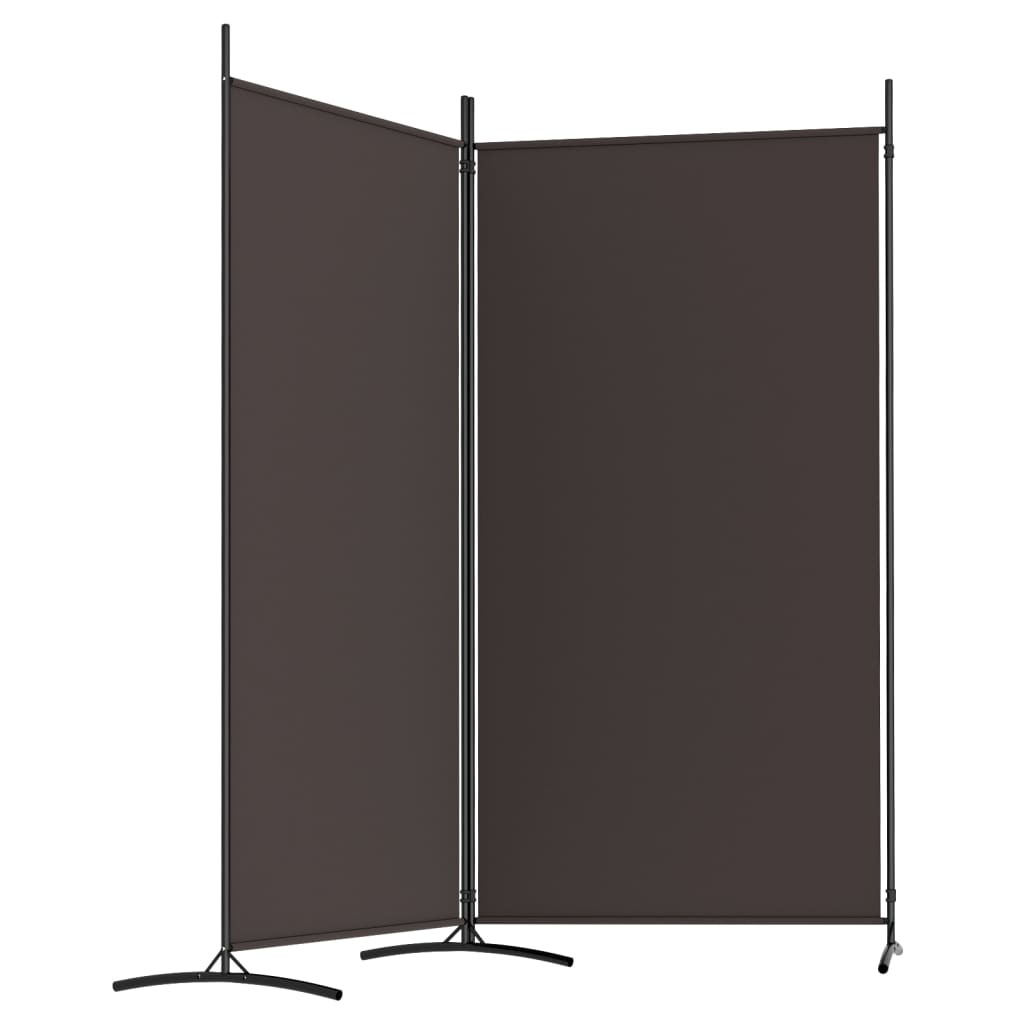 vidaXL Paravan de cameră cu 2 panouri, maro, 175x180 cm, textil vidaXL Paravan de cameră cu 2 panouri, maro, 175x180 cm, textil