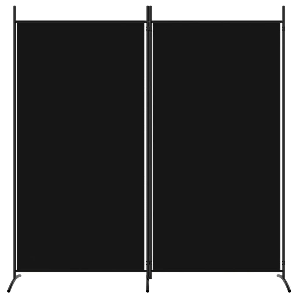 vidaXL Paravan de cameră cu 2 panouri, negru, 175x180 cm, textil vidaXL Paravan de cameră cu 2 panouri, negru, 175x180 cm, textil