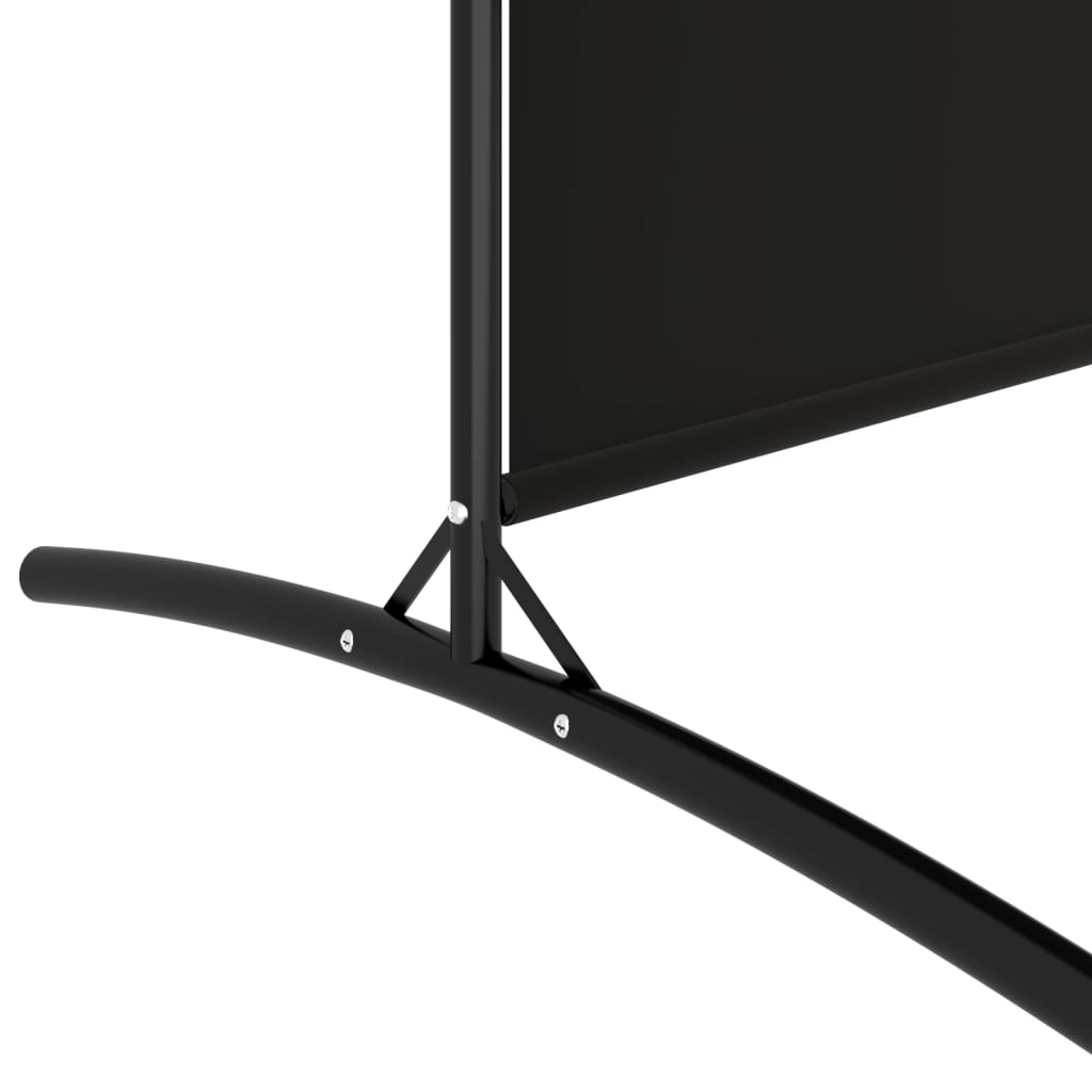 vidaXL Paravan de cameră cu 4 panouri, negru, 346x180 cm, textil vidaXL Paravan de cameră cu 4 panouri, negru, 346x180 cm, textil