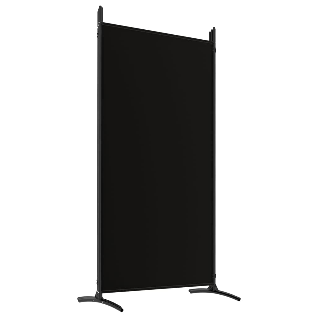 vidaXL Paravan de cameră cu 5 panouri, negru, 433x180 cm, textil vidaXL Paravan de cameră cu 5 panouri, negru, 433x180 cm, textil