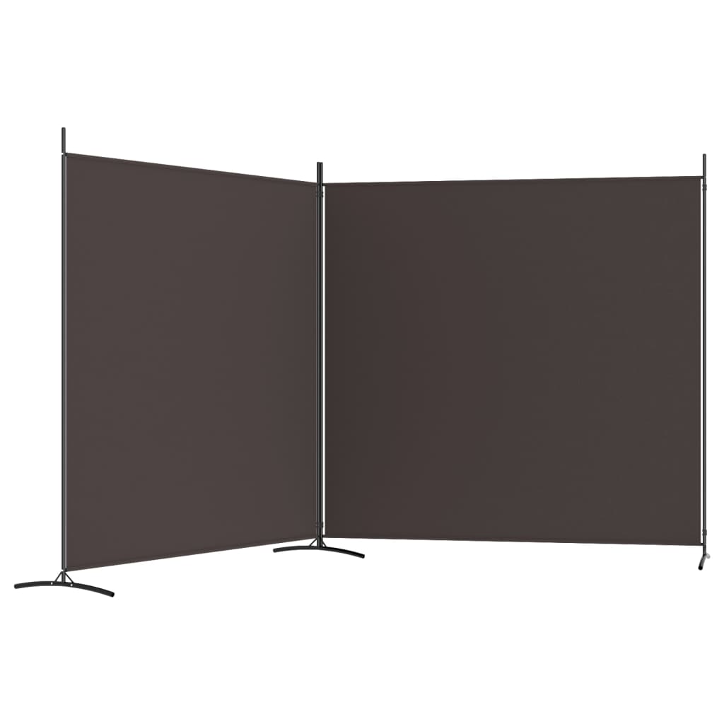 vidaXL Paravan de cameră cu 2 panouri, maro, 348x180 cm, textil vidaXL Paravan de cameră cu 2 panouri, maro, 348x180 cm, textil