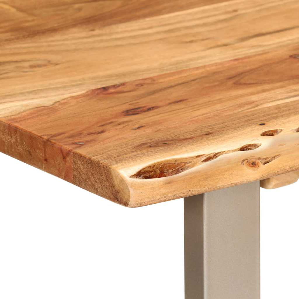 vidaXL Masă de bucătărie, 110x50x76 cm, lemn masiv de acacia