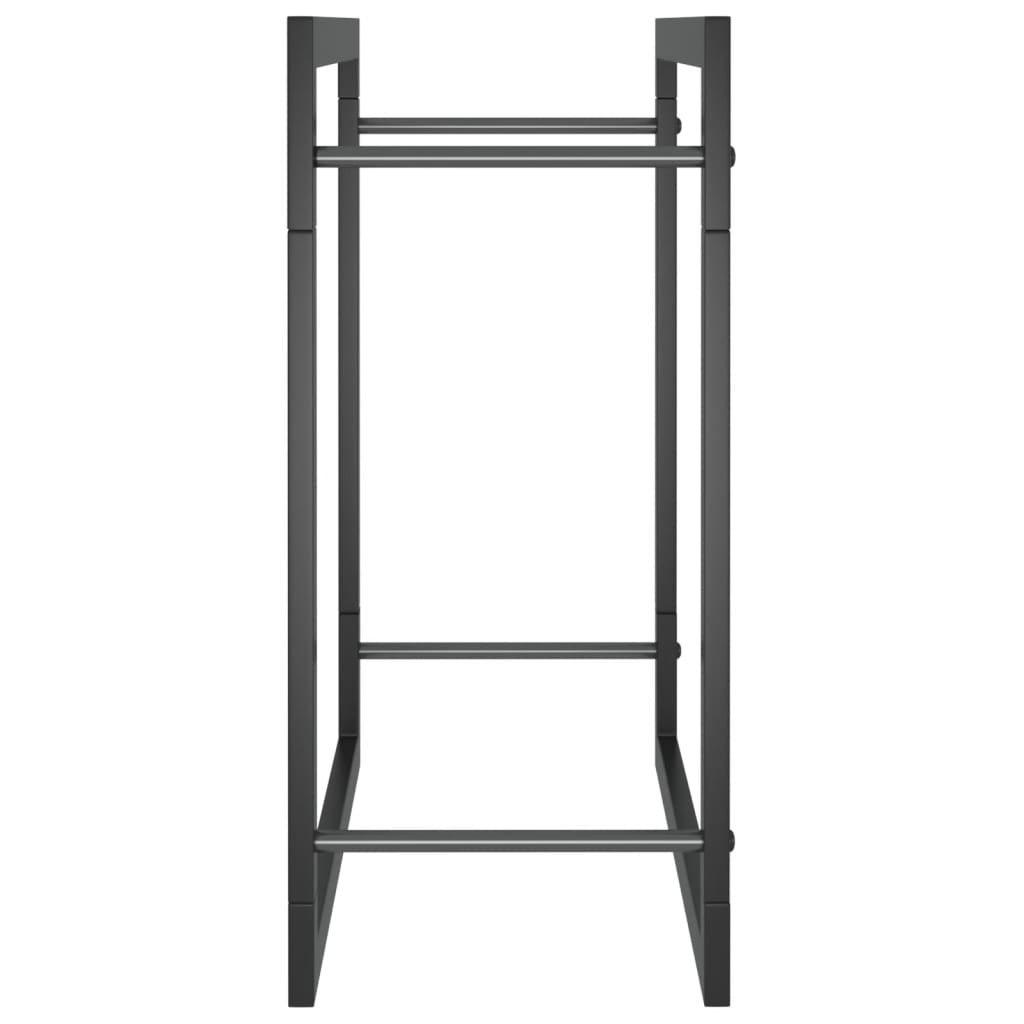 vidaXL Suport pentru lemne de foc, negru mat, 50x28x56 cm, oțel vidaXL Suport pentru lemne de foc, negru mat, 50x28x56 cm, oțel