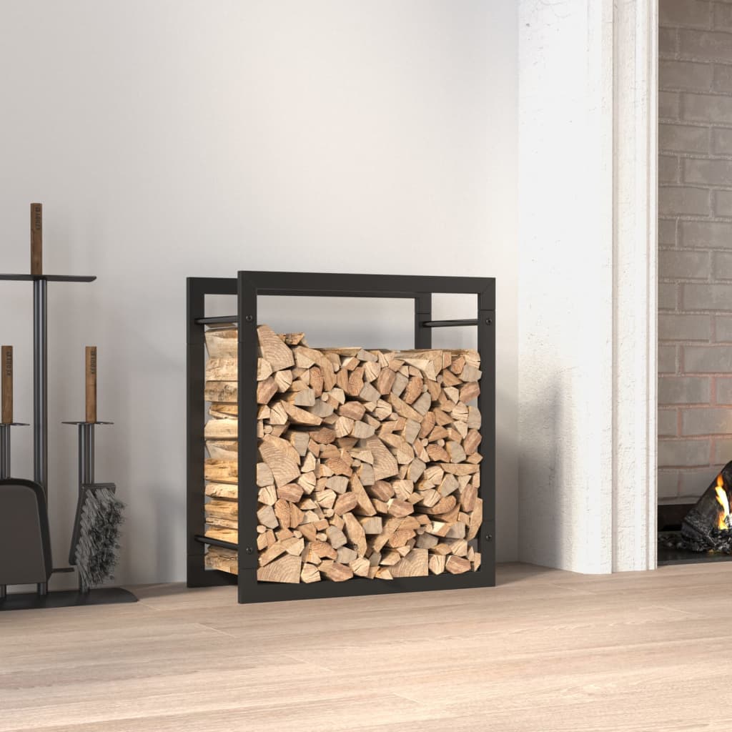 vidaXL Suport pentru lemne de foc, negru mat, 50x28x56 cm, oțel vidaXL Suport pentru lemne de foc, negru mat, 50x28x56 cm, oțel