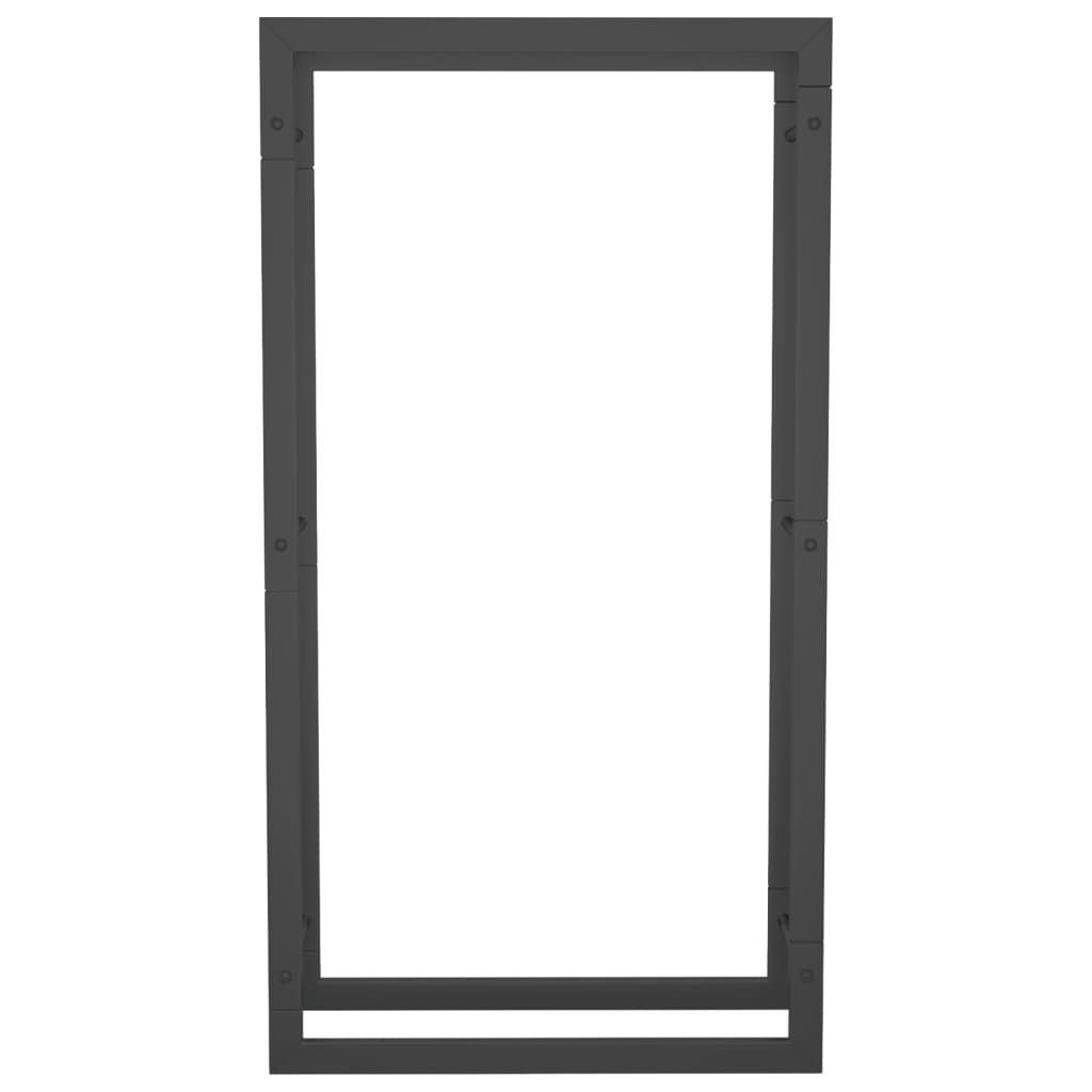 vidaXL Suport pentru lemne de foc, negru mat, 50x28x94 cm oțel