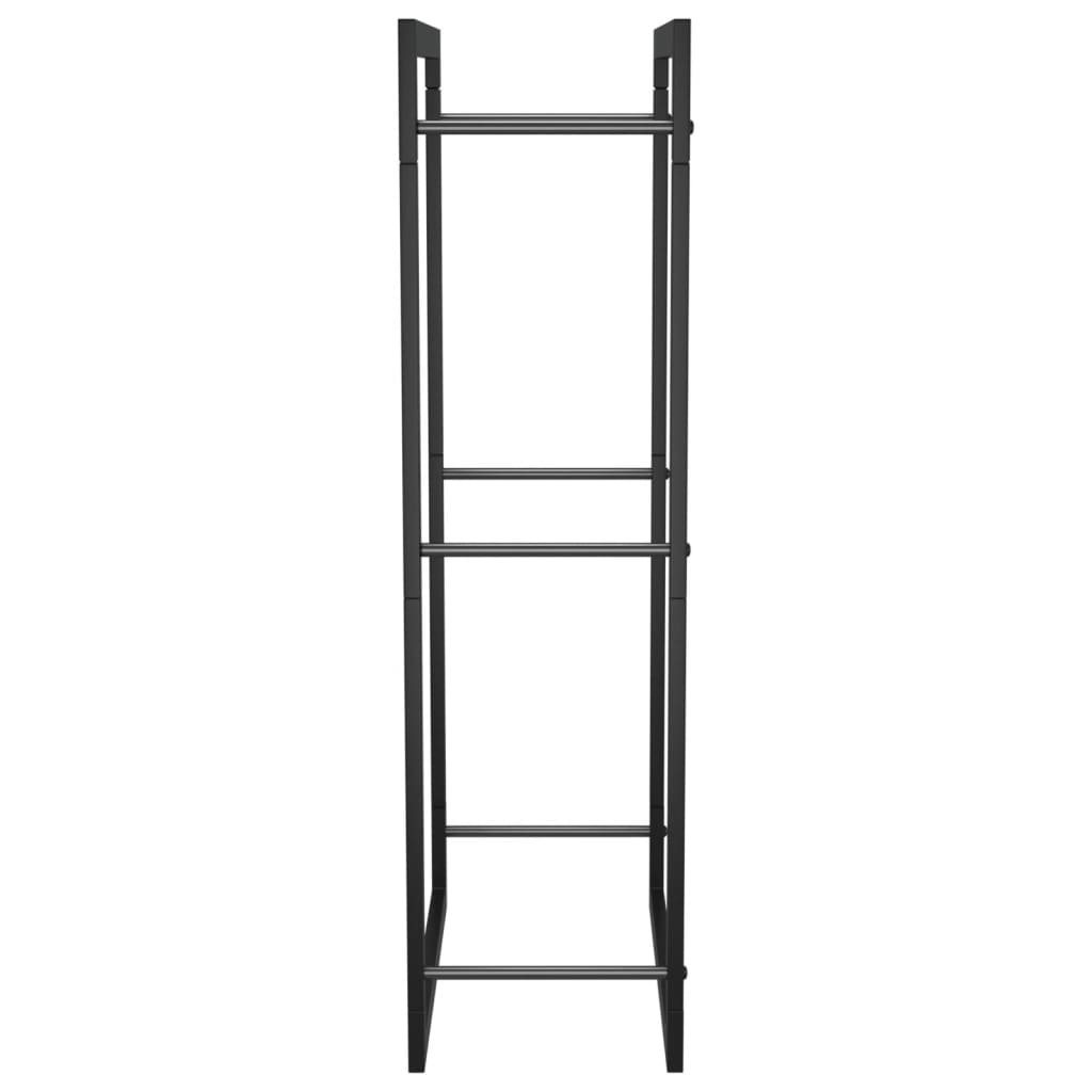 vidaXL Suport pentru lemne de foc, negru mat, 50x28x94 cm oțel