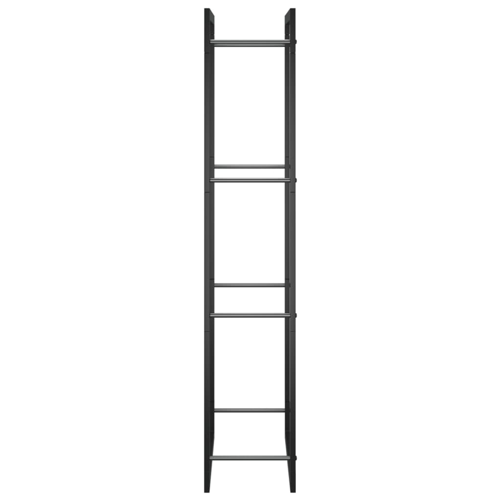 vidaXL Rastel pentru lemne de foc, negru mat, 50x28x132 cm, oțel vidaXL Rastel pentru lemne de foc, negru mat, 50x28x132 cm, oțel