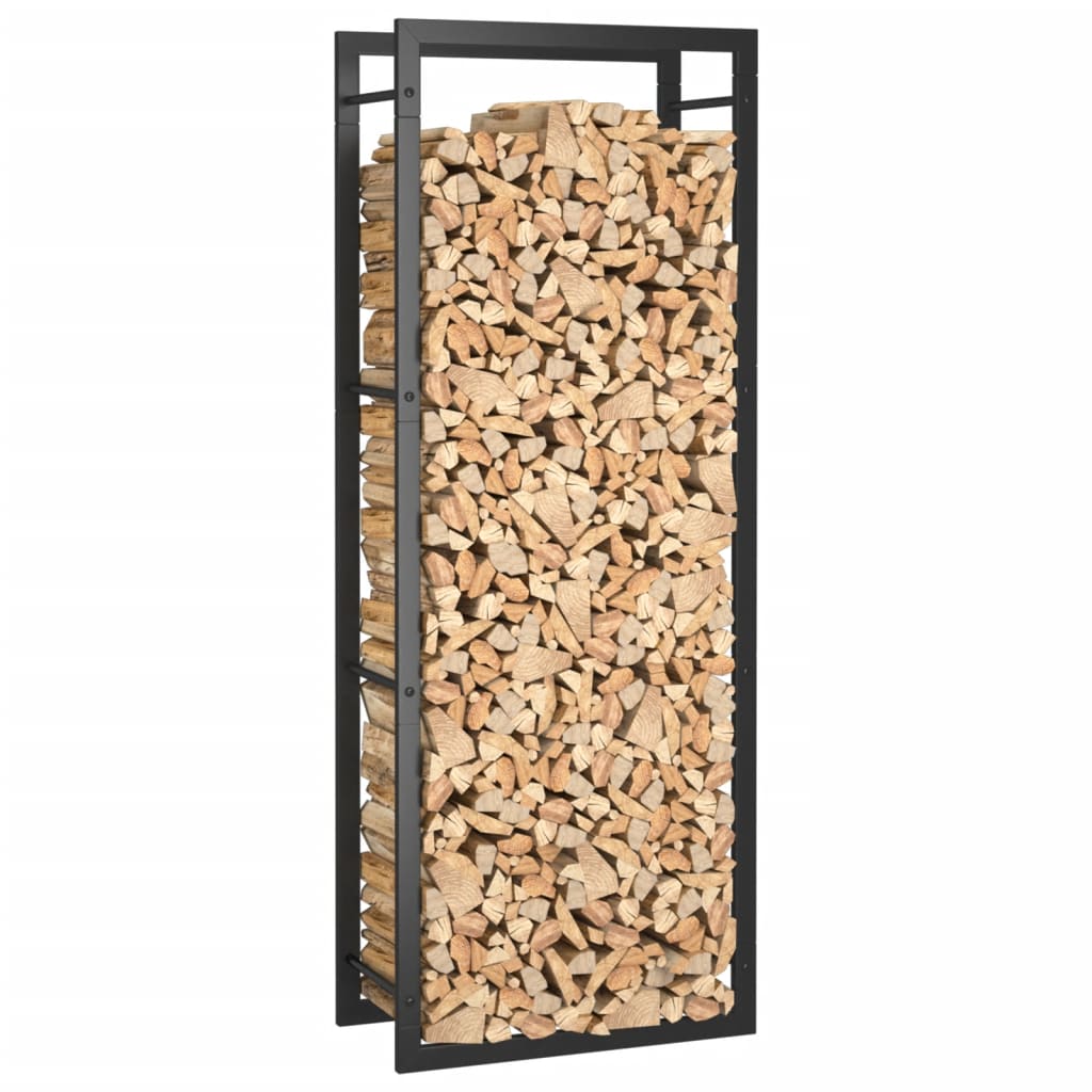 vidaXL Rastel pentru lemne de foc, negru mat, 50x28x132 cm, oțel vidaXL Rastel pentru lemne de foc, negru mat, 50x28x132 cm, oțel