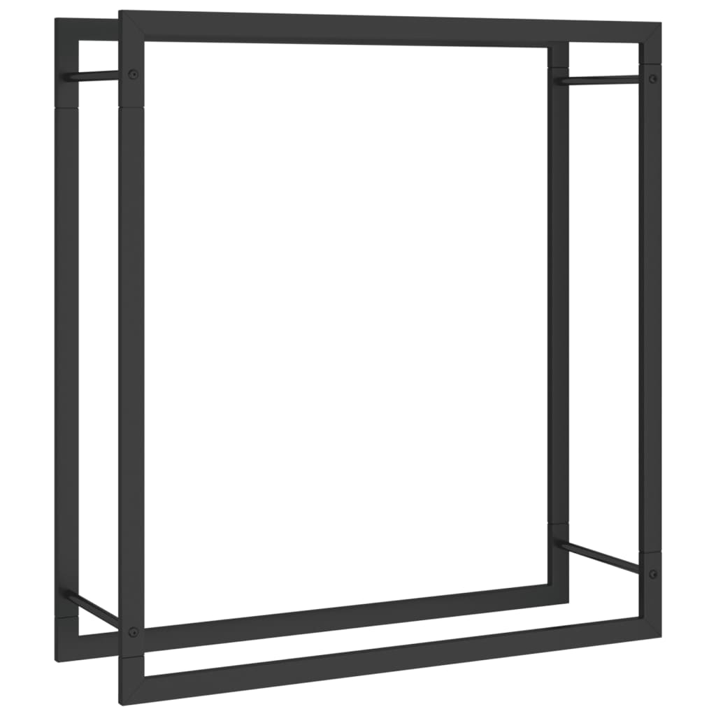 vidaXL Suport pentru lemne de foc, negru mat, 80x28x86 cm, oțel vidaXL Suport pentru lemne de foc, negru mat, 80x28x86 cm, oțel