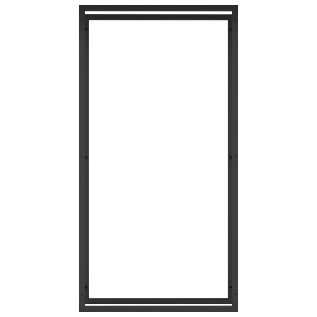 vidaXL Suport pentru lemne de foc, negru mat, 80x28x154 cm, oțel vidaXL Suport pentru lemne de foc, negru mat, 80x28x154 cm, oțel