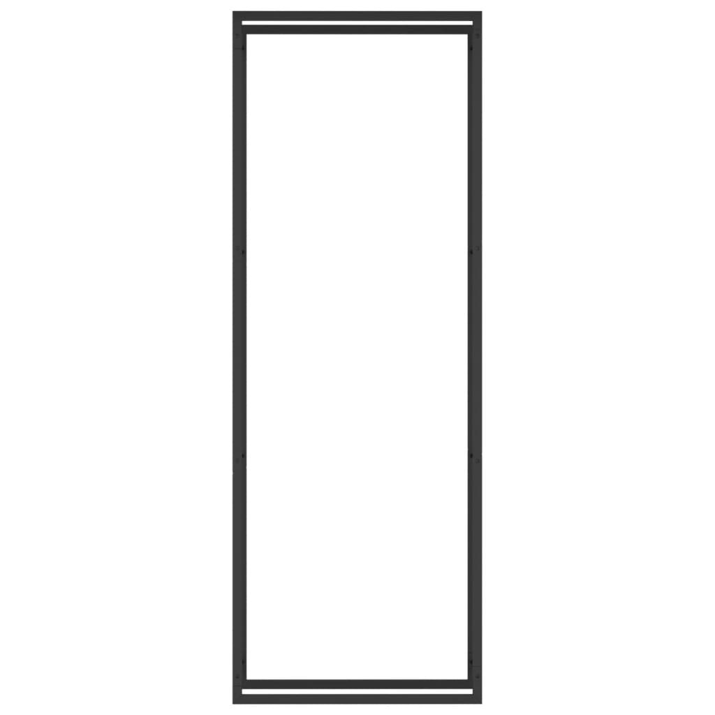 vidaXL Suport pentru lemne de foc, negru mat, 80x28x222 cm, oțel