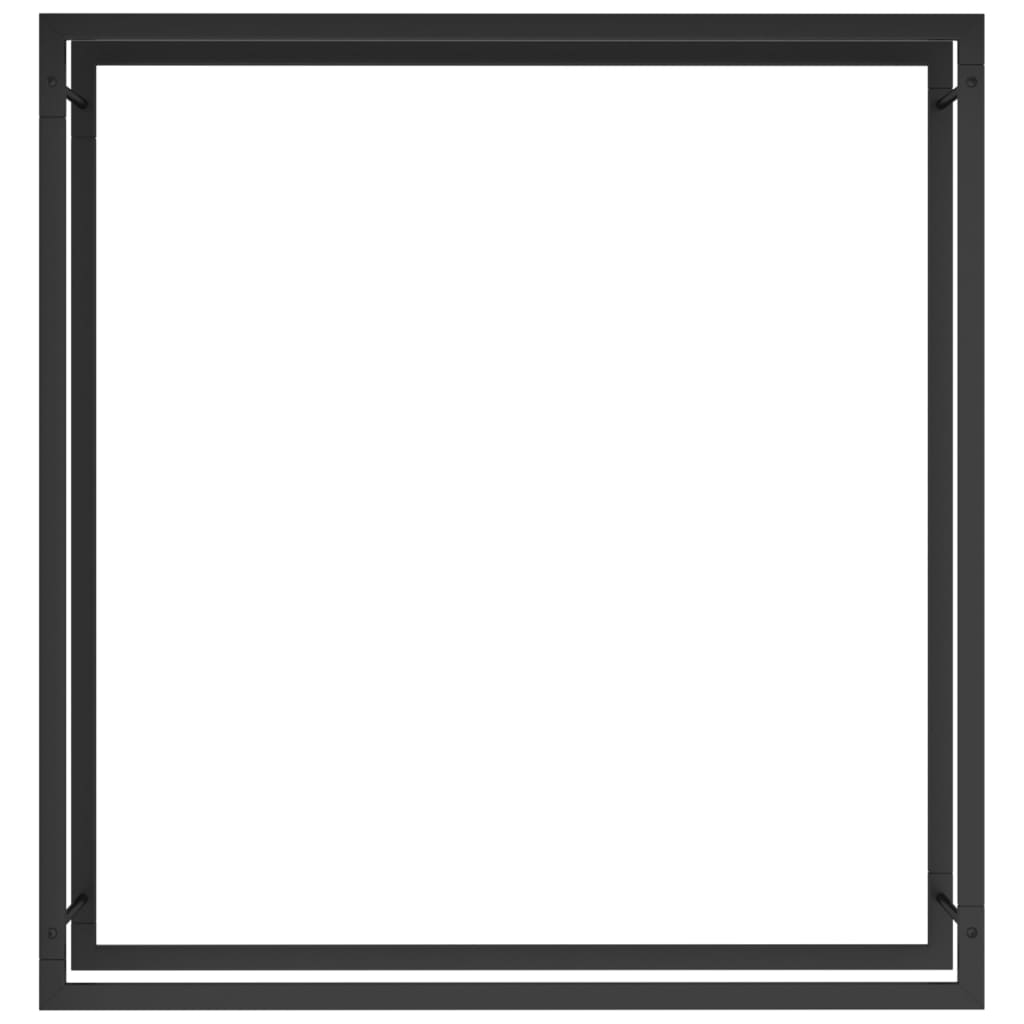 vidaXL Suport pentru lemne de foc, negru mat, 110x28x116 cm, oțel