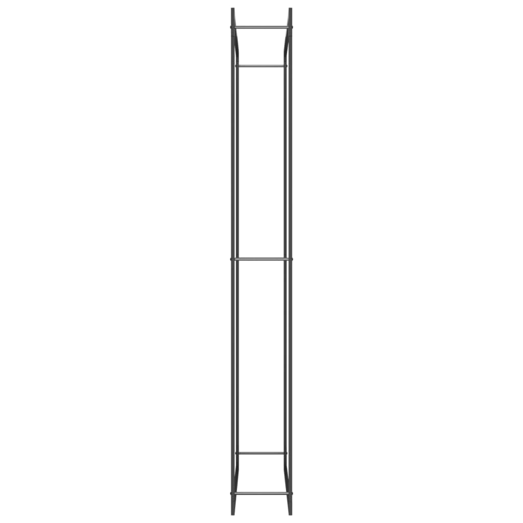 vidaXL Suport pentru lemne de foc, negru mat, 110x28x214 cm, oțel