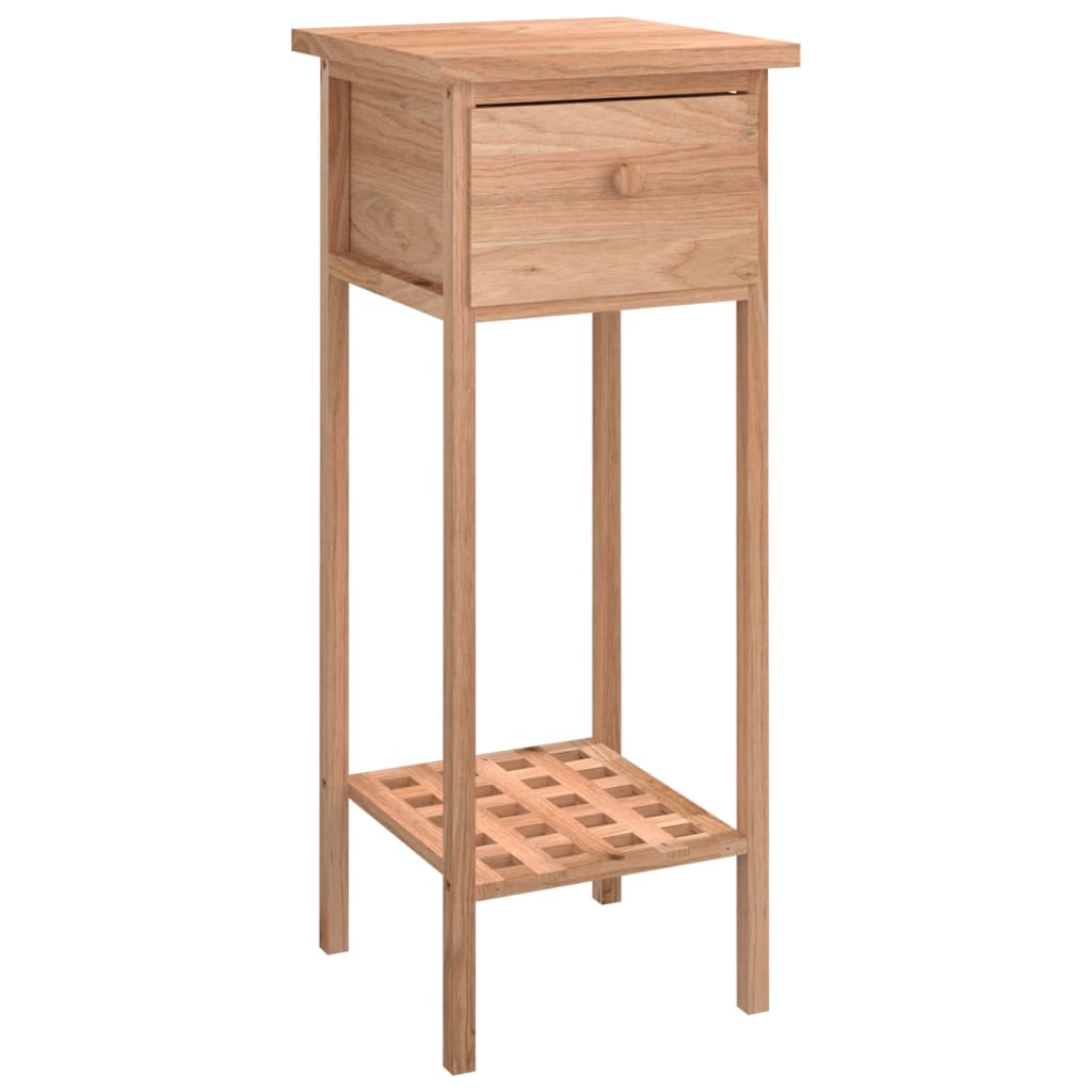vidaXL Masă laterală cu sertar, 25x25x60 cm, lemn masiv de nuc vidaXL Masă laterală cu sertar, 25x25x60 cm, lemn masiv de nuc