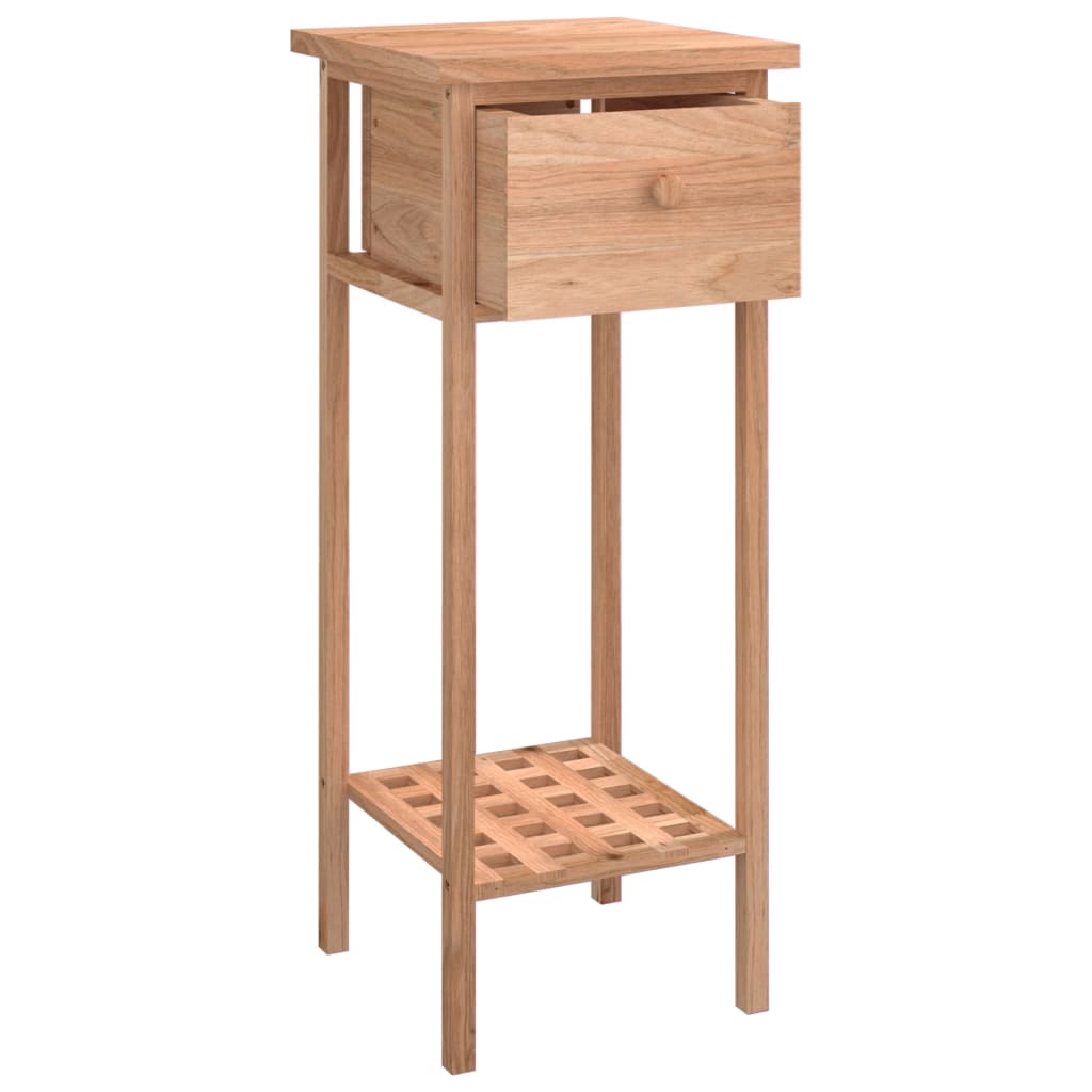 vidaXL Masă laterală cu sertar, 25x25x60 cm, lemn masiv de nuc vidaXL Masă laterală cu sertar, 25x25x60 cm, lemn masiv de nuc