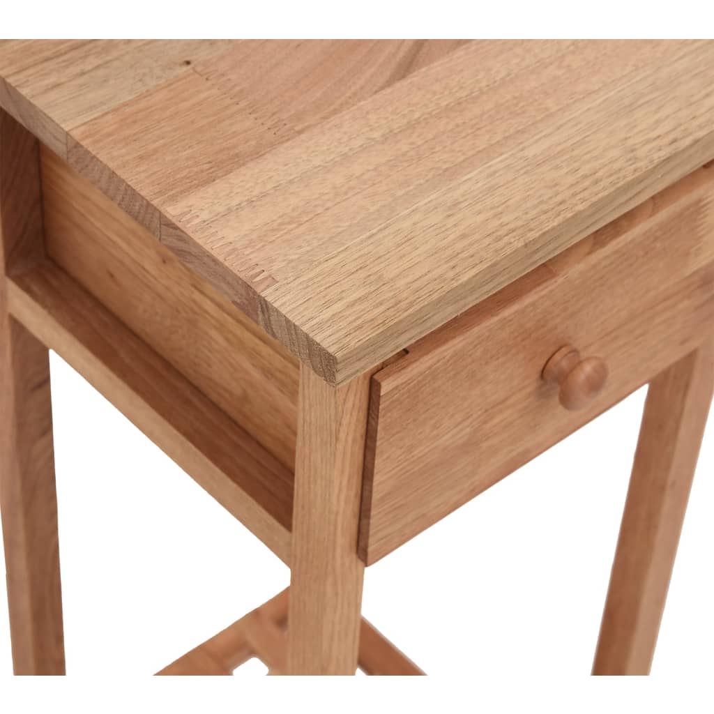 vidaXL Masă laterală cu sertar, 25x25x60 cm, lemn masiv de nuc vidaXL Masă laterală cu sertar, 25x25x60 cm, lemn masiv de nuc