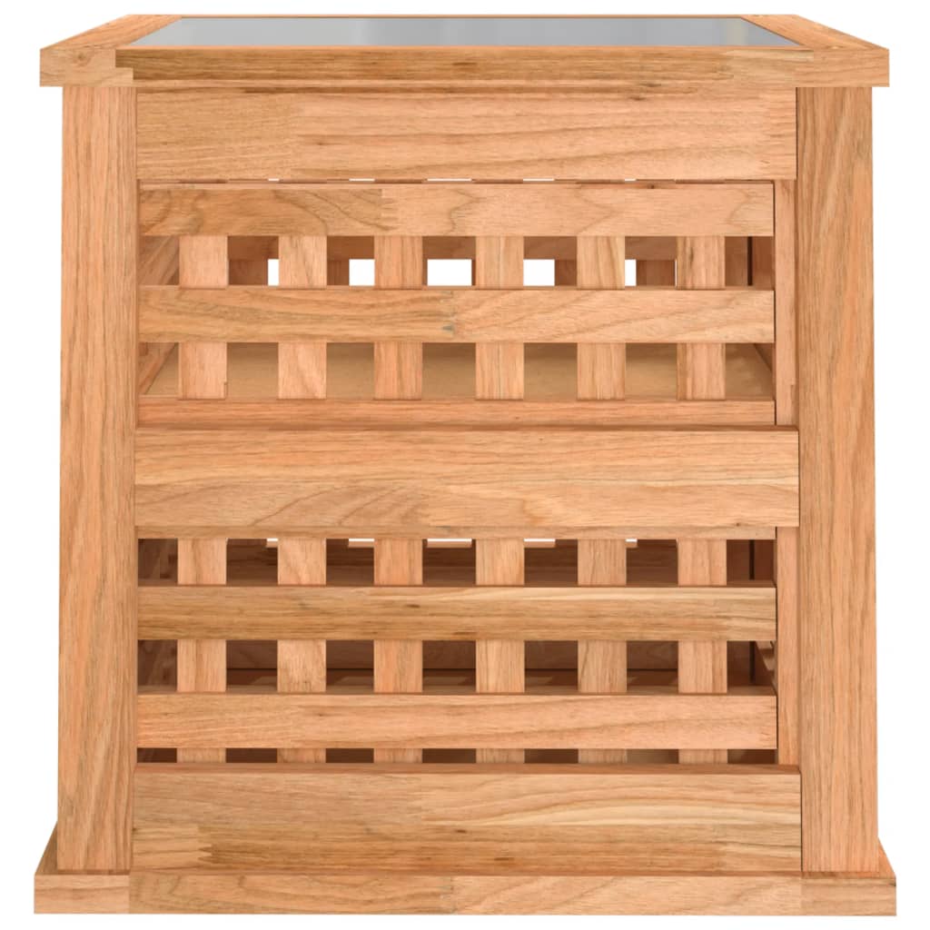 vidaXL Dulap noptieră, 34x34x34 cm, lemn masiv de nuc vidaXL Dulap noptieră, 34x34x34 cm, lemn masiv de nuc