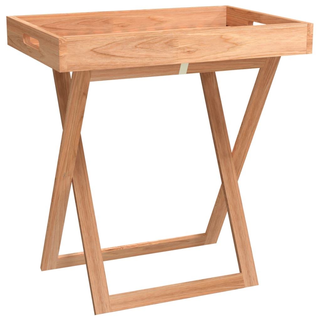 vidaXL Masă pliantă cu tavă, 52x36x56,5 cm, lemn masiv de nuc vidaXL Masă pliantă cu tavă, 52x36x56,5 cm, lemn masiv de nuc