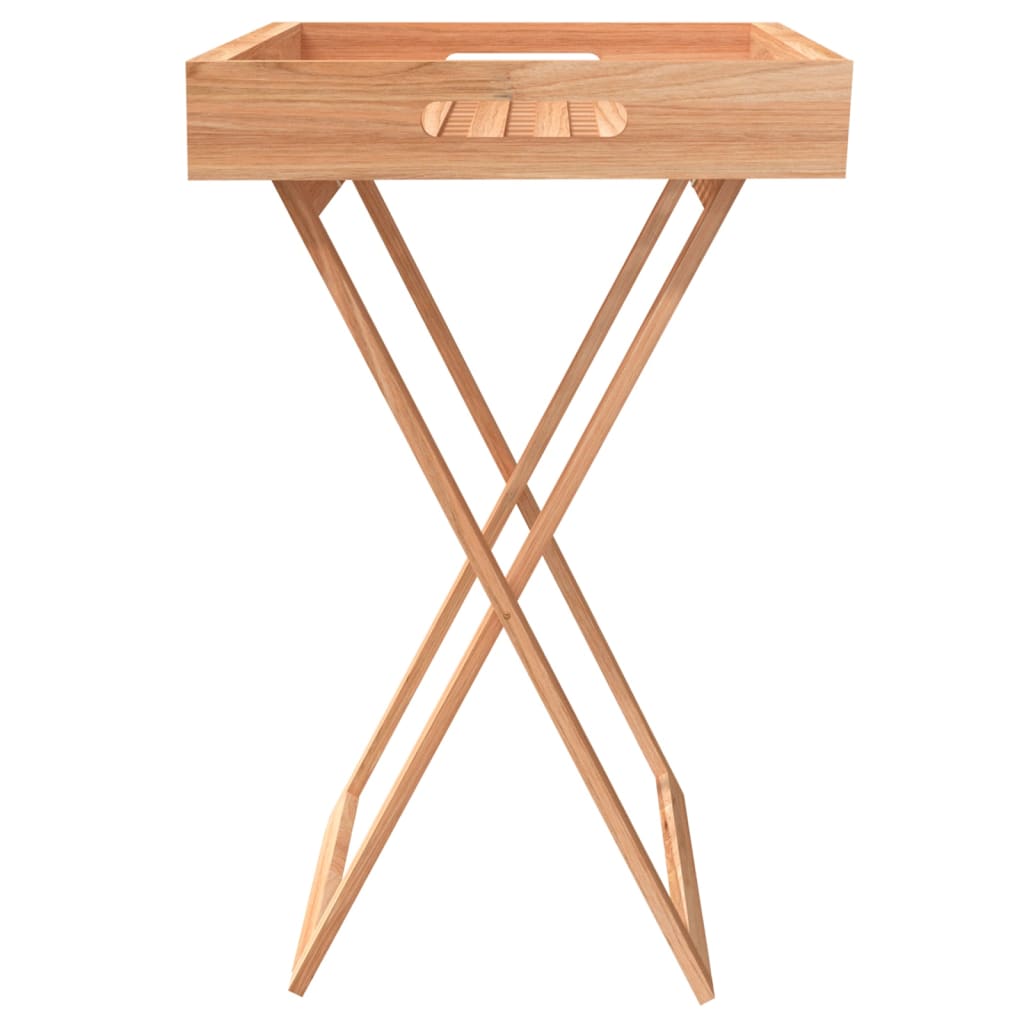vidaXL Masă pliantă cu tavă, 52x36x56,5 cm, lemn masiv de nuc vidaXL Masă pliantă cu tavă, 52x36x56,5 cm, lemn masiv de nuc