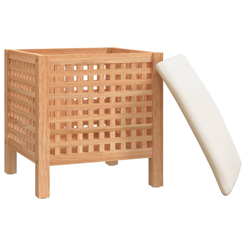 vidaXL Taburet de baie, 48x47,5x52 cm, lemn masiv de nuc vidaXL Taburet de baie, 48x47,5x52 cm, lemn masiv de nuc