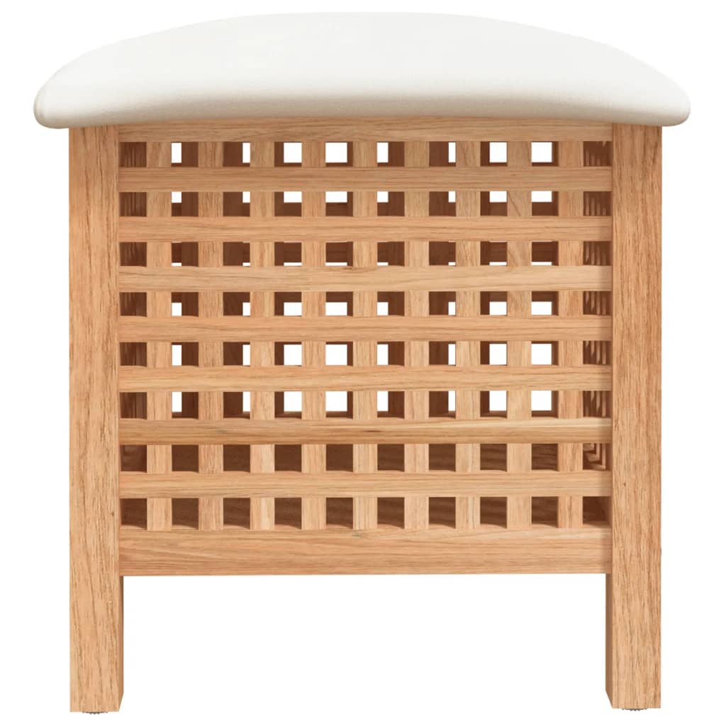 vidaXL Taburet de baie, 48x47,5x52 cm, lemn masiv de nuc vidaXL Taburet de baie, 48x47,5x52 cm, lemn masiv de nuc