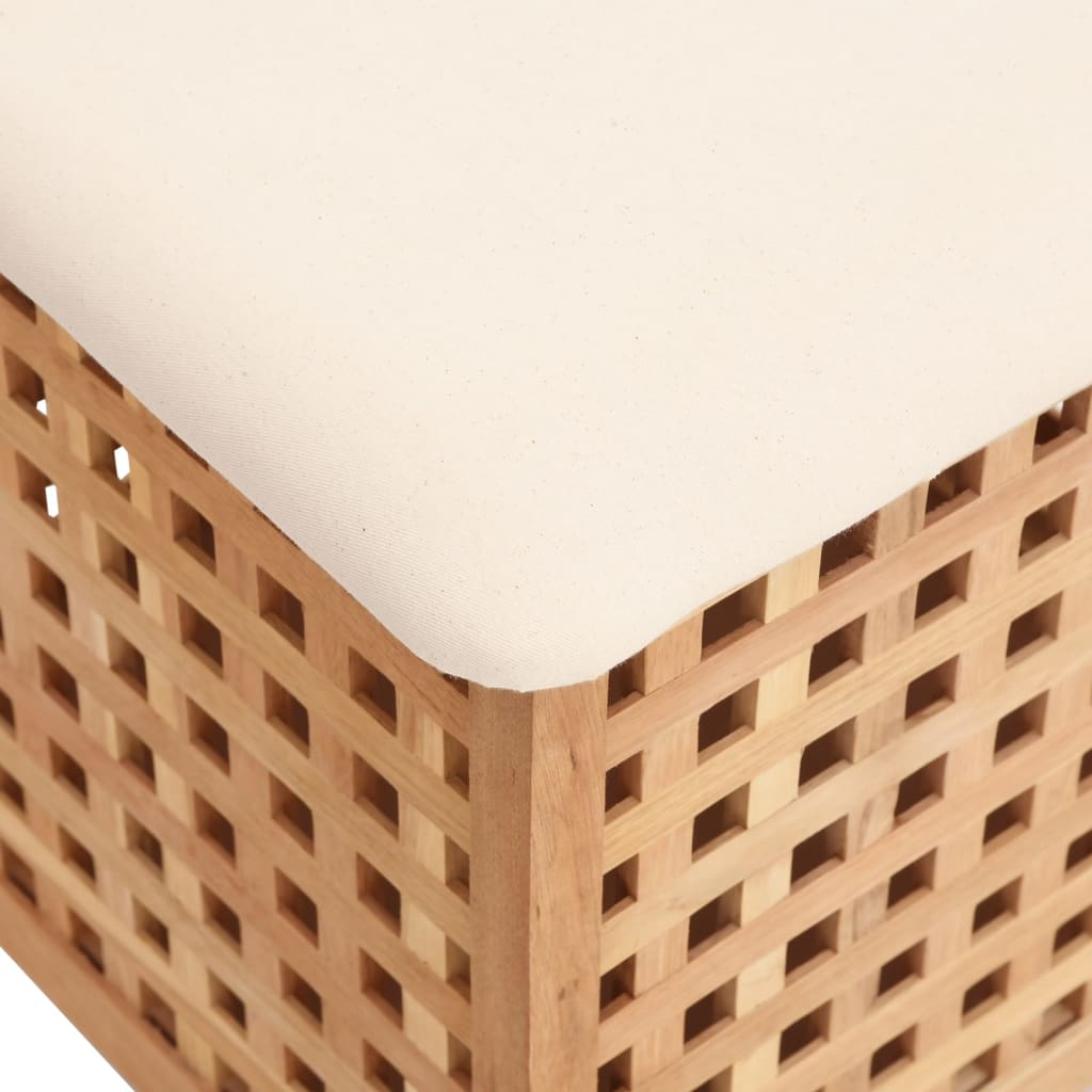 vidaXL Taburet de baie, 48x47,5x52 cm, lemn masiv de nuc vidaXL Taburet de baie, 48x47,5x52 cm, lemn masiv de nuc