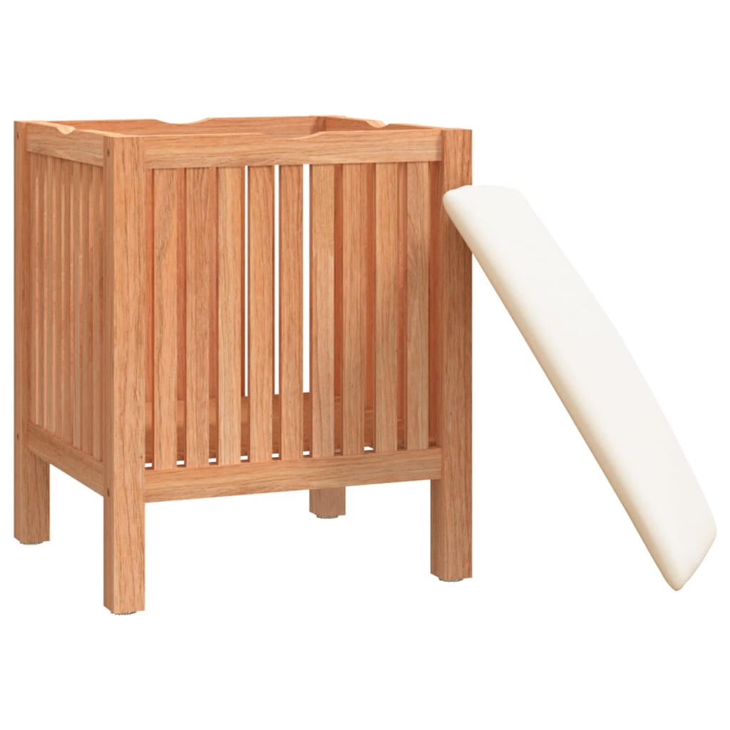 vidaXL Taburet de baie, 40,5x40x52 cm, lemn masiv de nuc vidaXL Taburet de baie, 40,5x40x52 cm, lemn masiv de nuc
